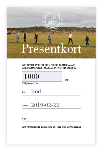 Presentkort 1000kr 1