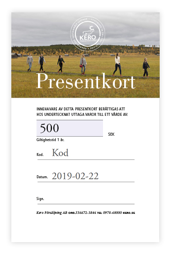 Presentkort 500kr 1